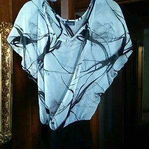 Black and White black tank top under